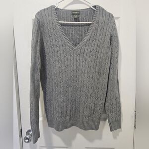 Eddie Bauer Heather Gray Knit Sweater